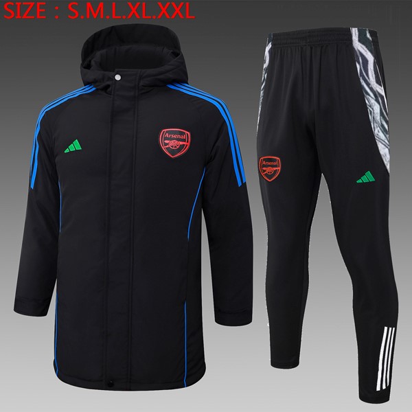 Abrigo Arsenal Conjunto Completo 2024/25 Negro